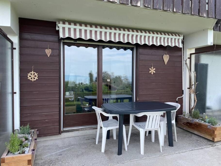 Studio Myrtilles Du Leman Vue Sur Lac Et Montagne Thollon-les-Memises Dış mekan fotoğraf